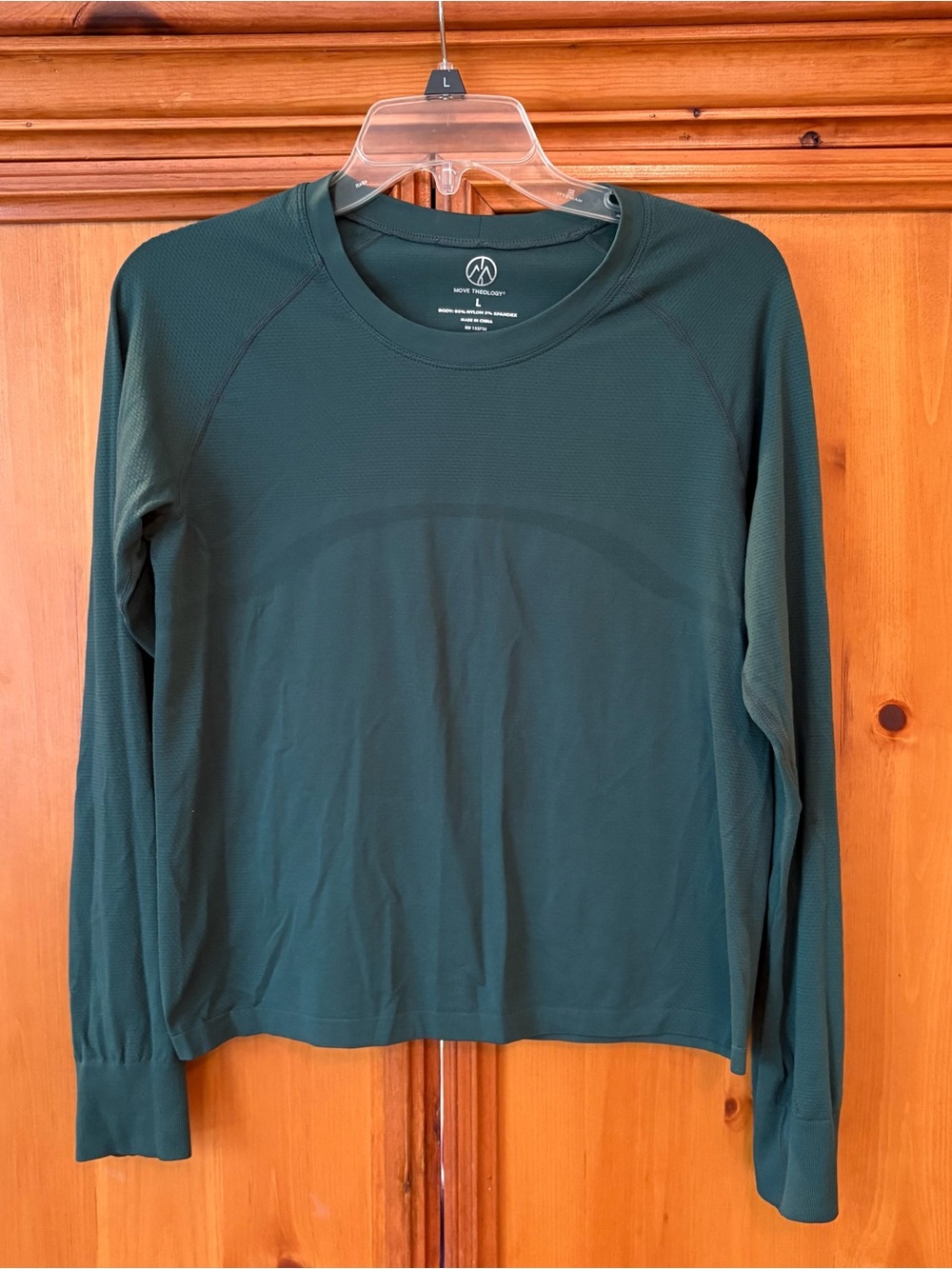 Women's Long-Sleeve Crew Neck Top by Mountain Theology — Deep Green